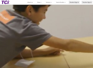 How teachtci.com looks like on a tablet such as an iPad.