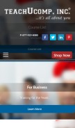 How teachucomp.com looks like on a mobile device such as an iPhone.
