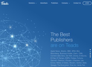 How teads.tv looks like on a tablet such as an iPad.