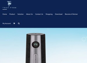 How team-free.com looks like on a tablet such as an iPad.