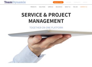 How teamdynamix.com looks like on a tablet such as an iPad.