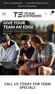 How teamexpress.com looks like on a mobile device such as an iPhone.