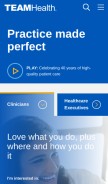 How teamhealth.com looks like on a mobile device such as an iPhone.