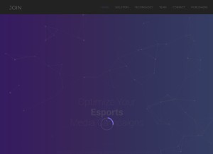 How teamjoin.fr looks like on a tablet such as an iPad.