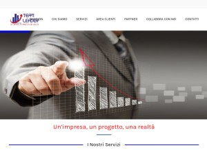 How teamleadersrl.it looks like on a tablet such as an iPad.