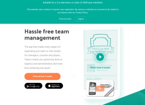 How teamo.chat looks like on a tablet such as an iPad.