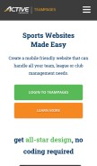 How teampages.com looks like on a mobile device such as an iPhone.