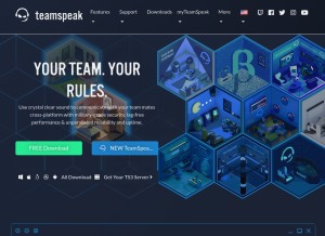 How teamspeak.com looks like on a tablet such as an iPad.