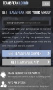 How teamspeak3.com looks like on a mobile device such as an iPhone.