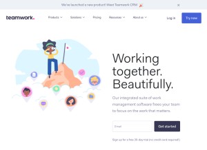 How teamwork.com looks like on a tablet such as an iPad.
