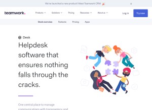 How teamworkdesk.com looks like on a tablet such as an iPad.