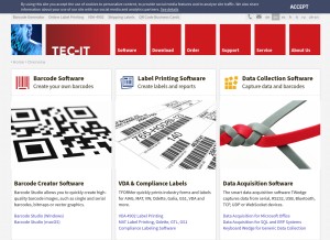 How tec-it.com looks like on a tablet such as an iPad.