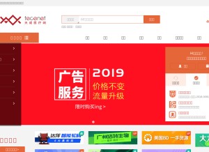 How tecenet.com looks like on a tablet such as an iPad.