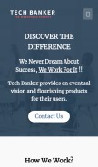 How tech-banker.com looks like on a mobile device such as an iPhone.
