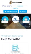 How tech-gofer.com looks like on a mobile device such as an iPhone.