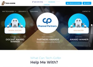 How tech-gofer.com looks like on a tablet such as an iPad.