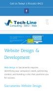 How tech-line.com looks like on a mobile device such as an iPhone.