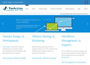 How tech-line.com looks like on a tablet such as an iPad.