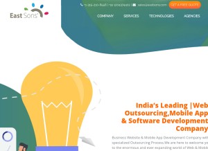 How tech.eastsons.com looks like on a tablet such as an iPad.