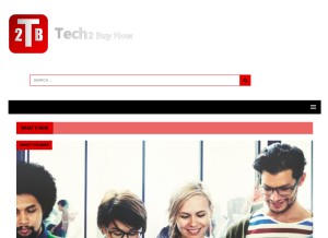 How tech2buynow.com looks like on a tablet such as an iPad.