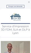 How tech3dimpressions.fr looks like on a mobile device such as an iPhone.