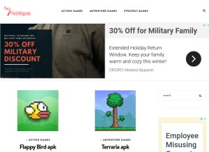 How tech4blog.com looks like on a tablet such as an iPad.