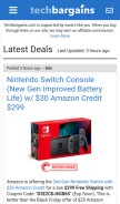 How techbargains.com looks like on a mobile device such as an iPhone.