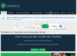 How techbike.vn looks like on a tablet such as an iPad.