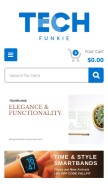 How techfunkie.com looks like on a mobile device such as an iPhone.