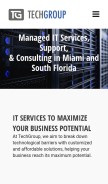 How techgroup.net looks like on a mobile device such as an iPhone.