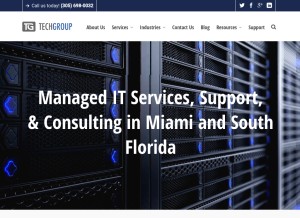 How techgroup.net looks like on a tablet such as an iPad.