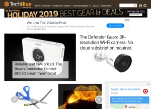 How techhive.com looks like on a tablet such as an iPad.