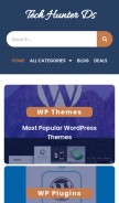 How techhunterds.com looks like on a mobile device such as an iPhone.