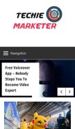 How techie-marketer.com looks like on a mobile device such as an iPhone.