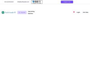 How techleadsit.com looks like on a tablet such as an iPad.