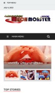 How techmonster.xyz looks like on a mobile device such as an iPhone.