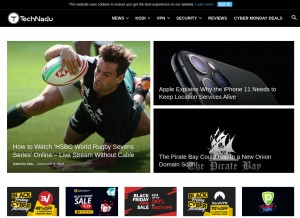 How technadu.com looks like on a tablet such as an iPad.