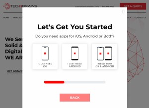 How technbrains.com looks like on a tablet such as an iPad.