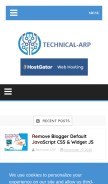 How technicalarp.com looks like on a mobile device such as an iPhone.