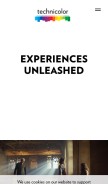 How technicolor.com looks like on a mobile device such as an iPhone.