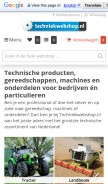 How techniekwebshop.nl looks like on a mobile device such as an iPhone.