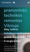 How technikos.lt looks like on a mobile device such as an iPhone.