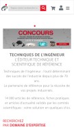 How techniques-ingenieur.fr looks like on a mobile device such as an iPhone.