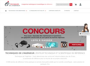 How techniques-ingenieur.fr looks like on a tablet such as an iPad.