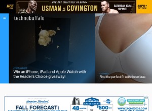 How technobuffalo.com looks like on a tablet such as an iPad.