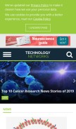 How technologynetworks.com looks like on a mobile device such as an iPhone.