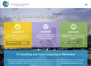 How technologyresourceadvisors.com looks like on a tablet such as an iPad.