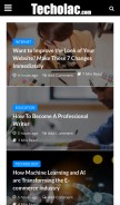 How techolac.com looks like on a mobile device such as an iPhone.