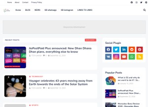 How techpatidar.com looks like on a tablet such as an iPad.