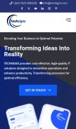 How techsignx.com looks like on a mobile device such as an iPhone.
